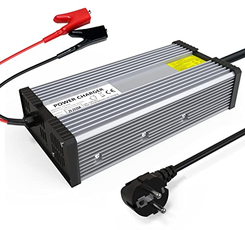 24V 20A LiFePO4 Batterieladegerät, Ruipoo 29.2V LiFePO4 Eisenphosphat Batterieladegerät Eingebautes Schnellladegerät und AC-DC Batterieladegerät für das Laden von 24V LiFePO4 Batterien.