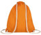 TEXXILLA 10er Pack Turnbeutel - Oeko-TEX 100 Zertifiziert | mit robusten Zugbändern | 38x46cm | Jutebeutel | Einkaufstasche | unbedruckt, Farbe:Mandarin, Größe:10 Stück