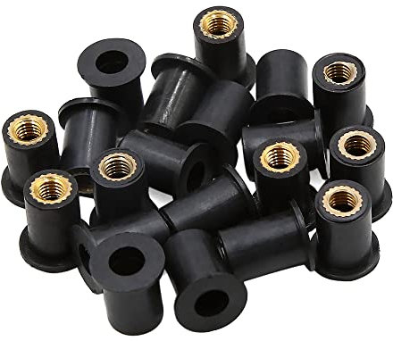 A ABSOPRO Moto Parabrezza Parabrezza M5 Vite Bullone Dado Nero(Set 20)