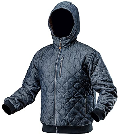 NEO TOOLS Gesteppte Arbeitsjacke, Baumwolle 70% Polyester 30%, Taschen mit Reißverschluss, elastischer Ärmel- und Taillenabschluss, (as3, alpha, one_size, regular, regular