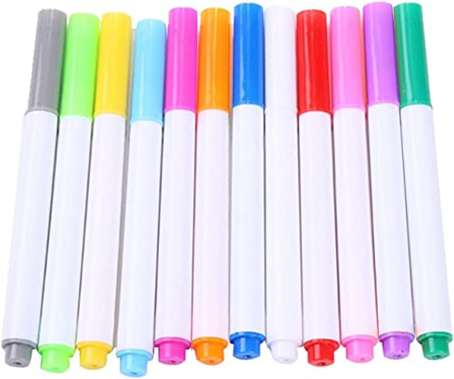 GHEART Kreidestifte, Flüssige Kreidestifte, 12 Kreidestifte für Tafel Abwaschbar, Trocken Abwischbare Kreidestifte, zum Beschriften von Fenster, Glas, Spiegel,12PC
