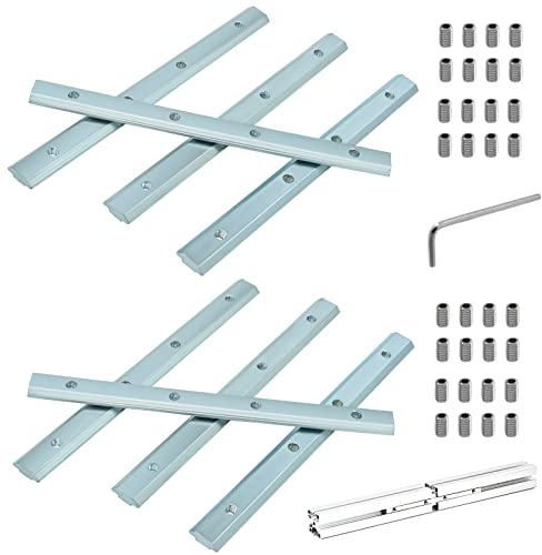 Wkmamo 8 Stück Streckenverbinder 30X30,Streckenverbinder Profilverbinder, Alu Profil Schrauben Profilverbinder,Profilverbinder Nut,Kohlenstoffstahl Profilverbinder für T-Nut der Serie