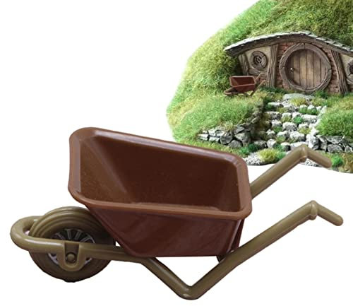 Aferzov brouette Jouet,Jouet brouette Miniature - Les brouettes Miniatures Maison Ont simulé des Ornements Chariot pour la décoration d'art Cour