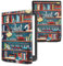 kwmobile Klapphülle kompatibel mit Pocketbook InkPad 4 / Color 3 / Color 2 / Vivlio InkPad 4 / InkPad Color 3 Hülle - eReader Case - Bibliothek Motto Mehrfarbig