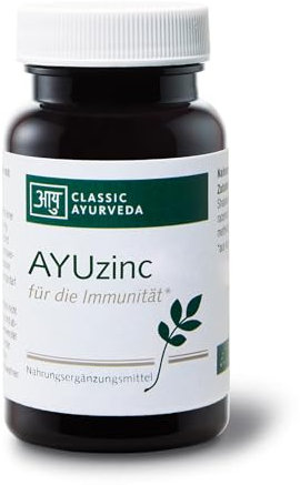 Classic Ayurveda - AYUzinc Kapseln - 27 g (ca. 60 Kapseln) - Ayurvedisch gereinigtes Zinkoxid mit Amalaki