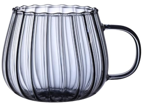 tongfeng Tasses en verre en forme de citrouille – Tasse transparente en forme de citrouille – Tasse en forme de citrouille d'Halloween – Tasses antidérapantes en forme de citrouille – Tasses