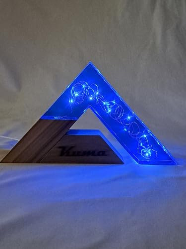 Generisch Nachtlampe mit Epoxidharz und Walnussholz (Braun)