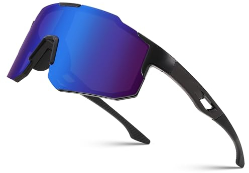 FEISEDY Sport Sonnenbrille Herren Damen Fahrradbrille Radbrille Verspiegelt Sportbrille für MTB Rennrad Radfahren Biking Laufen Enduro mit UV400 Schutz B2388