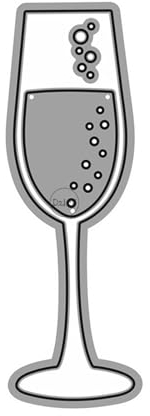 DzIxY Champagnergläser Metall Stanzformen für Kartenherstellung Kit Prägepapier Stanzformen Scrapbook Maschine Schablonen Lagerung Taschen Supplies