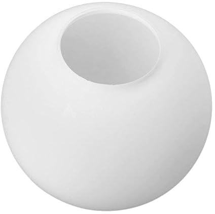 Glasschirm Lampe Ersatz 15cm mattiertes weißes Glas Globe Lampenschirm Abdeckung Opal Kugel für moderne Pendelleuchte 6,5 cm Glatte Öffnung (ohne Gewindelippe) Nur Schirm, ohne Befestigungsmaterial