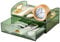 Green Makeup Organiser Stackable Drawers - Cosmetics Storage Case Acrylic Clear Make Up Box for Women Bedroom Vanity 7102