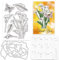 ORIGACH Kalla-Lilie Schichtung Färbung Schablone Stempel und Stanzformen Set Malen Basteln Schablonen Silikonstempel und Stanzen Zur Kartengestaltung Für Papierkarten Journaling Fotoalbum Dekoration