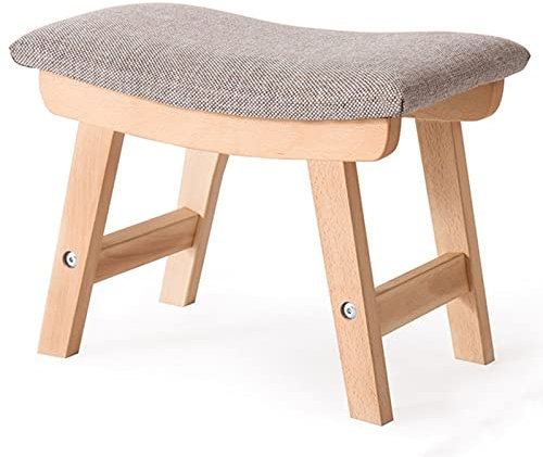 DLAZUM Arc mit rutschfesten Füßen, Fußhocker, Tritthocker mit abnehmbarem und waschbarem Hockerbezug, stapelbare Fußstütze für Wohnzimmer, Schlafzimmer, Braun (Hellgrau I)