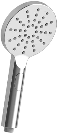 JOHO große Duschkopf Regendusche Handbrause mit 3 Strahlarten, Runde Duschbrause aus ABS, Brausekopf mit Antikalk-Funktion Chrom