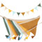 RISF Girlande Wimpelkette Kinderzimmer, 2.6m Wimpelkette Stoff, Wimpelkette Outdoor Wetterfest Kinderzimmer Deko, Gartenparty Happy Birthday Girlande Dekorationen (Farbmischung)