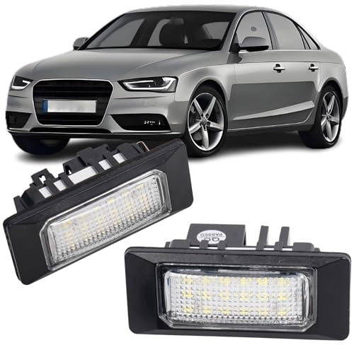 REINKO LED Kennzeichenbeleuchtung passt für Audi A1 8X A3 8V 8Y A4 B8 B9 8K 8W A5 8T A6 C7 C8 4G 4A A7 Q3 8U Q5 8R Q7 4M TT 8J