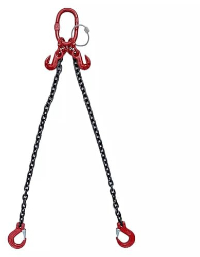 Grade 8 2-Leg Chain Sling 10MM With Sling Hook Lifting WLL 4.25T + Shorteners (2 Metre EWL)