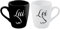 Tazze per coppia, Set 2 tazze Lui e Lei in ceramica, H.10 cm, ø 8 cm, con confezione regalo (MOD.8)