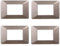 Placca compatibile ViMAR plana, Placche In Plastica set 4 pezzi 3 posti per sostituzione placche esistenti - si adattano perfettamente a supporto originale