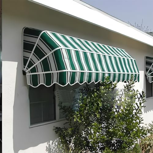 Toldo retráctil curvado francés impermeable para el hogar, patio, puerta de poliéster con protección contra la nieve/lluvia, parasol plegable para terraza y cafetería