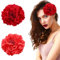 NJCXOLA 2pcs Pince à Cheveux Fleur Barrette Fleur Rouge Artificielle Fleur Clip à Cheveux Broche Corsage Poignet Décoration de Fête Vacances