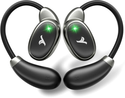 Ituoray Open Ear Earbuds True Wireless Earbuds,Up to 32H Playtime,Bluetooth 5.4,Open Ear Headphones Ultra Comfort,Ergonomic Ear Hook,Touch Control,IPX4 Waterproof,15 * 11mm Oval-Shaped Speakers