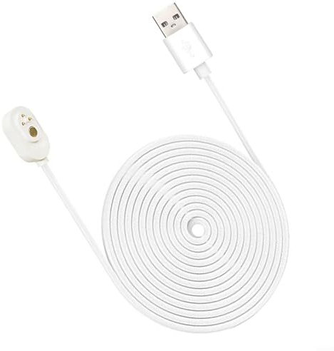 EpheyFIF Power Cable for Arlo Magnetic Charging Cable 5.2/8/10.4m IP65 Waterproof Extension Cord Compatible with for Ultra Pro 5S 2K 4 3 Go2 Security Cameras White(10.4 m)