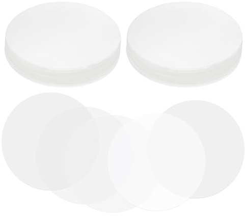 PATIKIL Pellicola Distintivo Plastica Cerchio Mylars 44mm Trasparente 200pz | Cerchio Mylars 1,3(32mm) Forniture per Creazione Distintivi DIY, Tondo per Artigianato Artistico