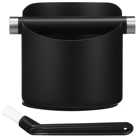 KAILIKETIY Kasten Abfallbehälter Für Kaffeesatz Espressomaschine Kaffeemaschinen Schleifer Kaffeebehälter Luftdicht Espressotassen Kaffeelöffel Kaffeehalter Entsorgen Rostfreier Stahl Black