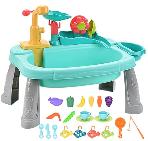 Lawnrden Gioca a lavandino con Acqua Corrente faceuceta Rotante Lavare per Bambini con Giocattoli per Bambini Estivi per i Giochi Estivi per la Pesca, Giocattolo, Giocattolo