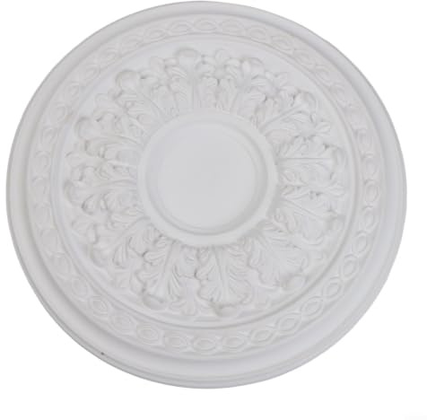 EXTRWORY Weiße Deckenrosette, rund, PU-Medaillon-Lampen-Panel, dekorative Lampenbasis, kein Bohren erforderlich, Heimdekor-Zubehör (35 cm)