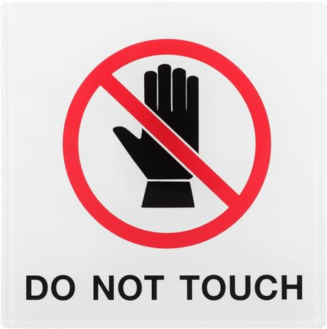 Alipis Hinweisschilder Vorsicht Warnschild Nicht Berühren Küche Schild Warnschild Sicherheitsmaschine Warnschild Acryl