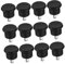 OSALADI 12 Pièces Mat à pied anti-blessure au sol Ergonomique pour Remplacement des glissements de champignons tapissé réutilisable chaise pratique fixation des patins de pieds le fer Noir