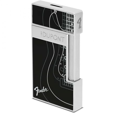 S.T. Dupont 028025 Feuerzeug Slimmy Fender Schwarz/Chrom