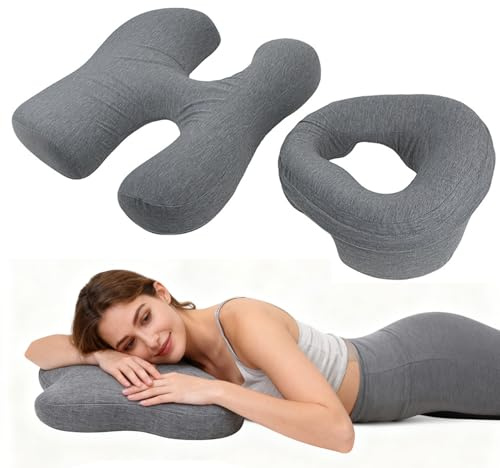 Generisch Bauchliegekissen Memory,Massage Facial Cradle Cushion,Brustkissen und Gesichtskissen Set,Memory Foam Face and Breast Cradle Pillow,for Spa Salon Massage Bed (Stil-1)