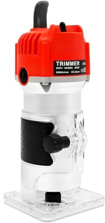 TCICOP Palm Router Tool Hand Trimmer with Red Top 800W 30000r/min Professional Power Tool for Woodworking, Edge Trimming and Shaping for DIY, Crafts, Furniture Making, Home and Workshop Use