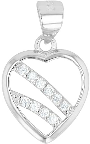 Akzent Anhänger für Damen in 925 Silber, 100% Wasserfest & Hautverträglich