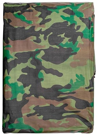 GARDENIX Camo Tarpaulin 3m x 3m Camouflage Tarp 50gsm Waterproof Tarp Sheet Cover, Groundsheet, Multipurpose, Lightweight