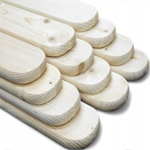 QLS Set de 30 lamas de abeto/pino 120 x 9 cm natural
