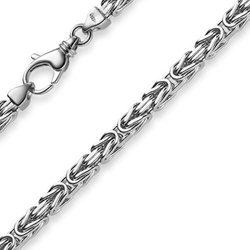 4mm Königskette Kette aus 585 Gold Weißgold massiv 45cm Goldkette