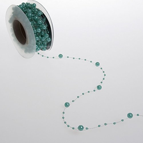 Perlenschnur hellblau - 5 mm -10 m Rolle - 97651 65 (1,83€/M)