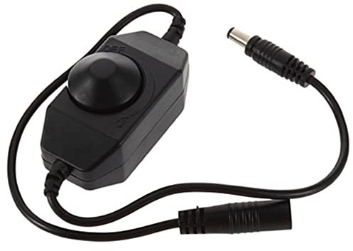 ABI Inline Manual Dimmer Switch for LED Strip Light, Black