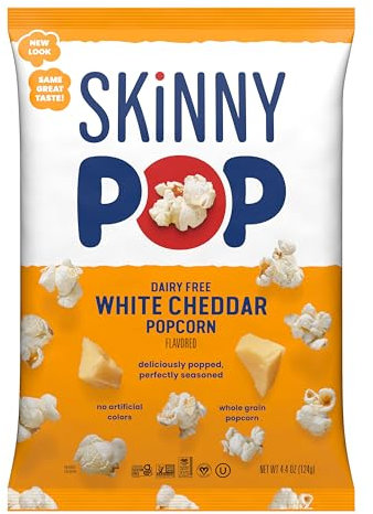 Skinny Pop - Palomitas todo el Cheddar blanco natural - 4,4 oz.