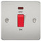 Knightsbridge FP8331NBC FPAV8331NBC Flat Plate 45A 1G Dp Switch with Neon-Brushed Chrome