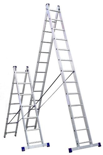 Aluminium Mehrzweck- Kombileiter 2-teilig 2 x 9 Stufen