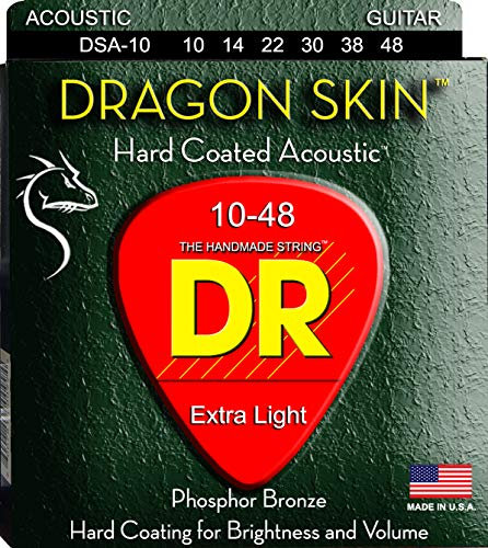 DR String DSA-10 Dragon Skin Juego Cuerdas Acústica