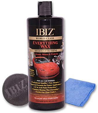 Autowachs von IBIZ® – Carnauba-Basis für ultimativen Glanz und Schutz auf jeder Farbe – einfach zu verwenden – abwischen, abwischen.