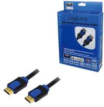 HDMI Kabel von LogiLink zur Übertragung von High Definition Video und digitalem Mehrkanal Audio durch ein einziges Kabel mit kraftschlüssigen und dennoch leichtgängigen Steckern sowie hervorragender Signalübertragung