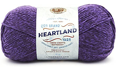 Lion Brand Yarn 142 g 100 Percent Acrylic Heartland Yarn Ball, Hot Springs,10.89 x 10.89 x 22.95 cm
