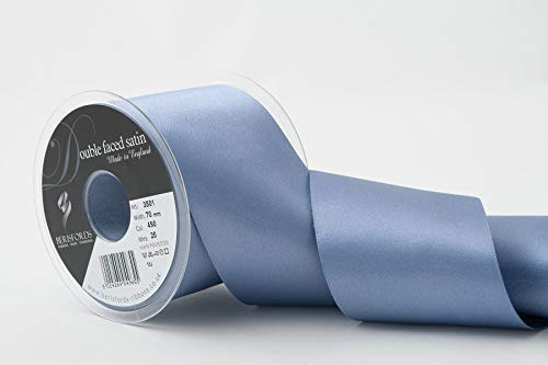 Berisfords Double Faced Satin Ribbon, Moonlight, 70 mm Width, 20 metre Length